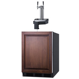Summit 24 in. 5.8 cu. ft. Beer Dispenser with 2 Taps - Custom Panel Ready, , hires
