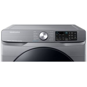 Samsung 27 in. 7.5 cu. ft. Smart Stackable Front Load Electric Dryer with Sanitize Cycle & Sensor Dry - Platinum, Platinum, hires