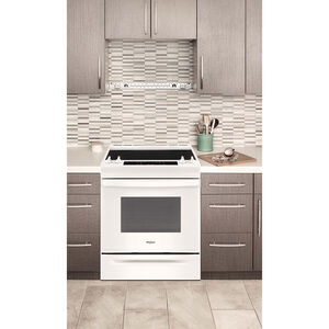 Whirlpool 30 in. 4.8 cu. ft. Slide-In Electric Range with Radiant Burners - White, White, hires