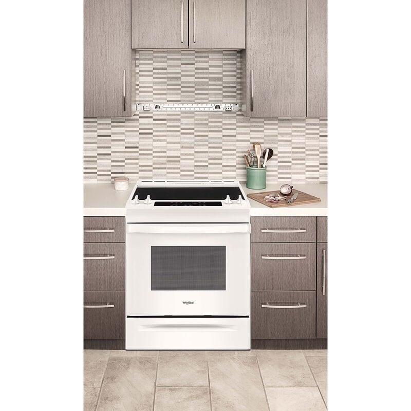Whirlpool 30 in. 4.8 cu. ft. Slide-In Electric Range with Radiant Burners - White, White, hires