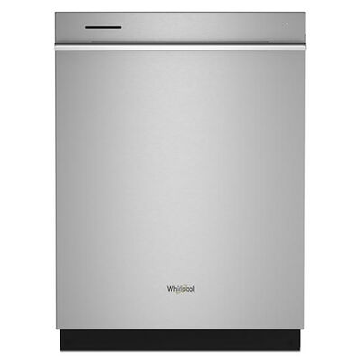 Whirlpool 24 in. Built-In Dishwasher with Top Control, 41 dBA Sound Level, 15 Place Settings, 5 Wash Cycles & Sanitize Cycle - Fingerprint Resistant Stainless | WDTA80SAKZ