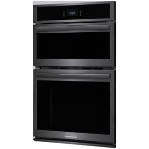 Frigidaire Gallery 27 in. 5.5 cu. ft. Steam Electric Microwave/Wall Oven Combo with True European Convection - Black Stainless, Black Stainless, hires