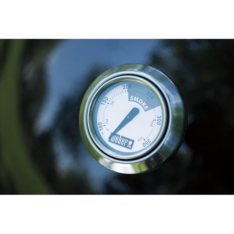 Weber Smokey Mountain 18 in. 2-Rack Charcoal Smoker with Built-In Thermometer - Black, , hires