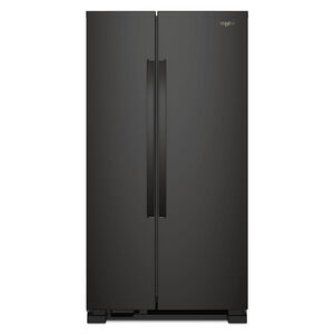 Whirlpool 33 in. 21.55 cu. ft. Side-by-Side Refrigerator (Optional Ice Dispenser Sold Separately) - Black, Black, hires