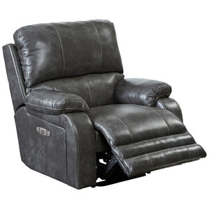 Thornton Power Lay Flat Recliner with Power Headrest and Lumbar - Steel, Steel, hires