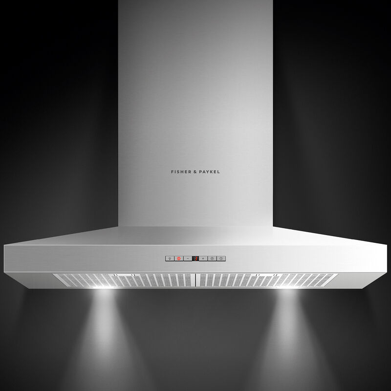 Fisher & Paykel Series 7 30 in. Chimney Style Range Hood with 4 Speed Settings, 600 CFM & 2 LED Lights - Stainless Steel, , hires