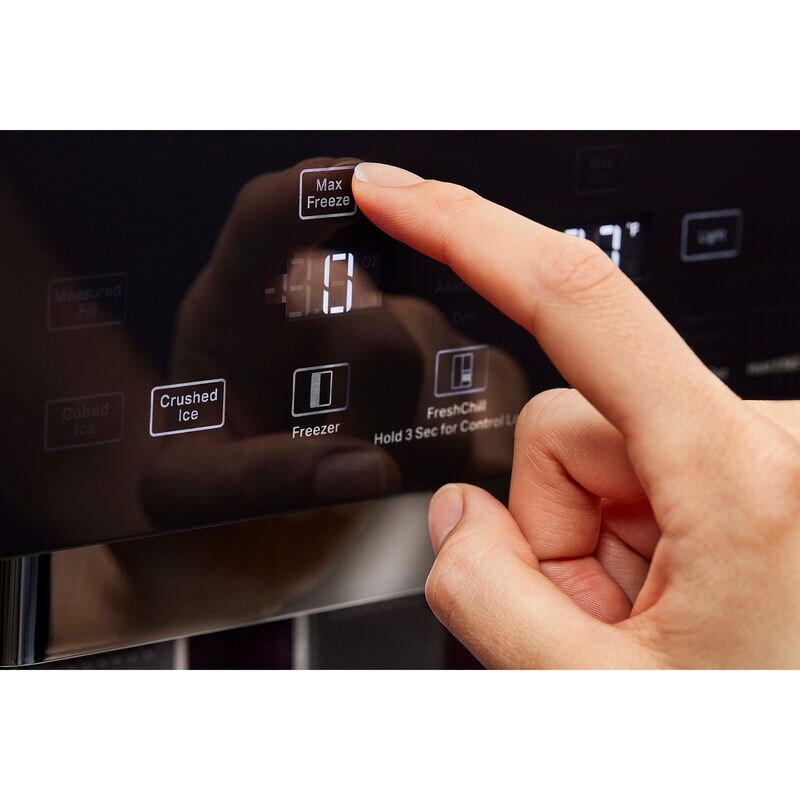 KitchenAid 48 in. 29.4 cu. ft. Built-In Counter Depth Side by Side Refrigerator with Ice & Water Dispenser - Black Stainless Steel with PrintShield Finish, Black Stainless Steel with PrintShield Finish, hires