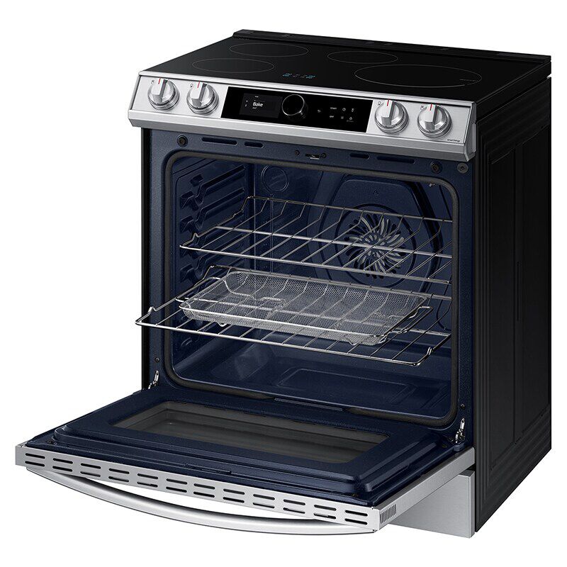 Samsung 30 in. 6.3 cu. ft. Smart Air Fry Convection Oven Slide-In Electric  Range with 4 Induction Zones - Stainless Steel | P.C. Richard u0026 Son