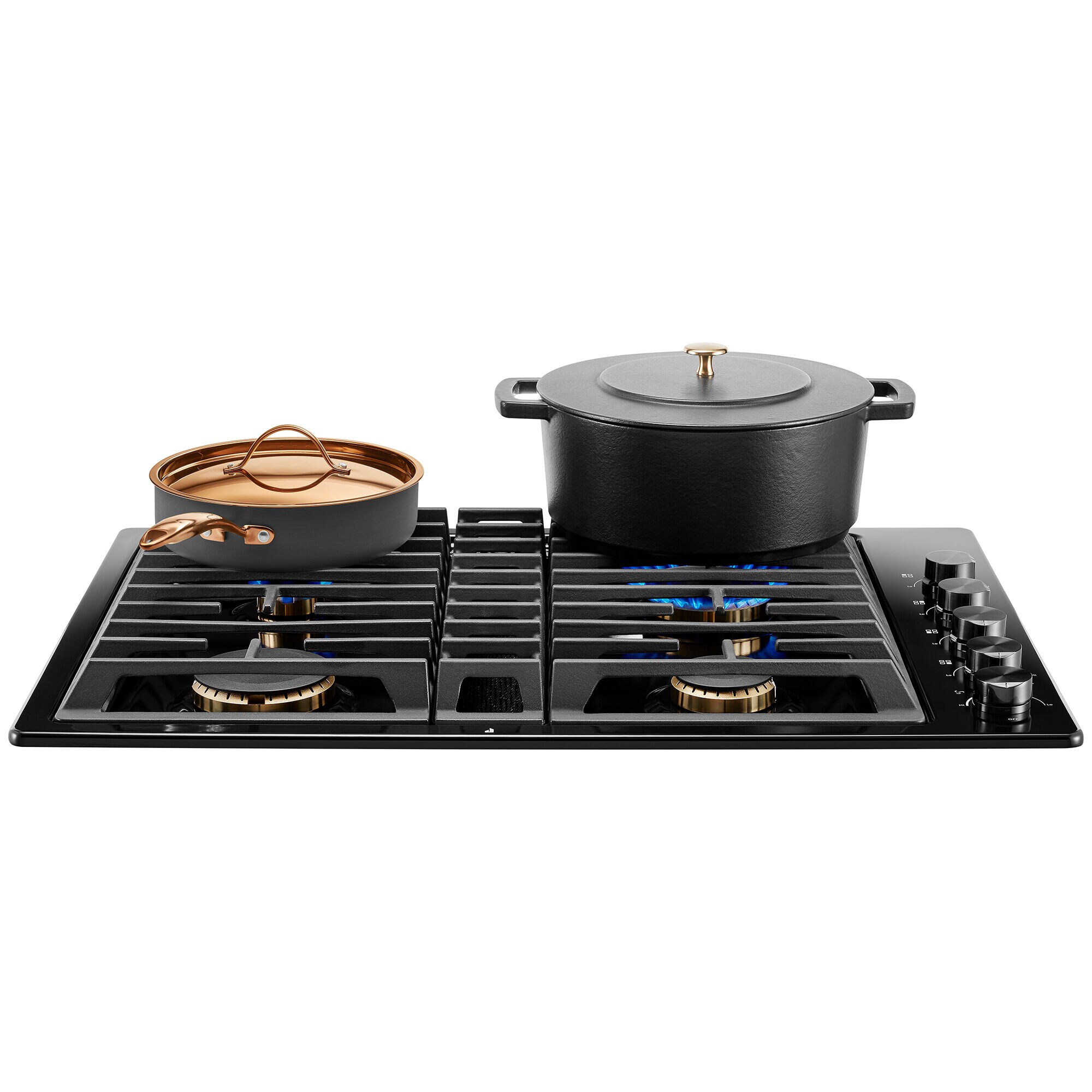 gas cooktop with ventless downdraft