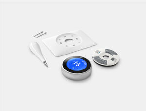 Google Nest Learning Thermostat 3rd Generation - Stainless Steel, , hires