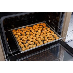 GE 27 in. 8.6 cu. ft. Smart Top Control Electric Double Wall Oven with True European Convection - Stainless Steel, , hires