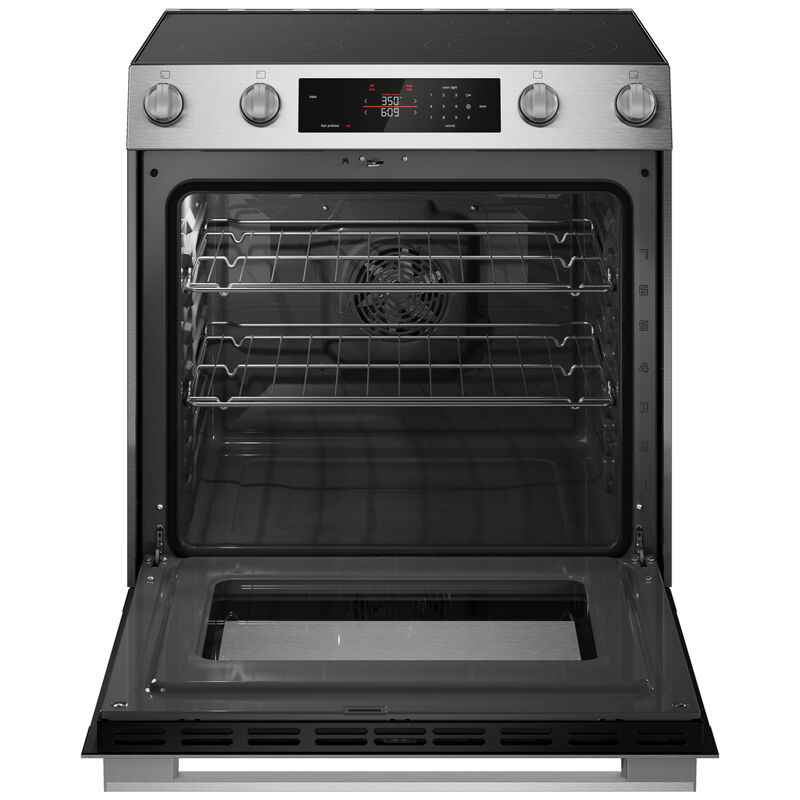 Bosch 300 Series 30 in. 5.8 cu. ft. Air-Fry Standard Convection Slide-In Electric Range with Smoothtop Burners - Stainless Steel, , hires