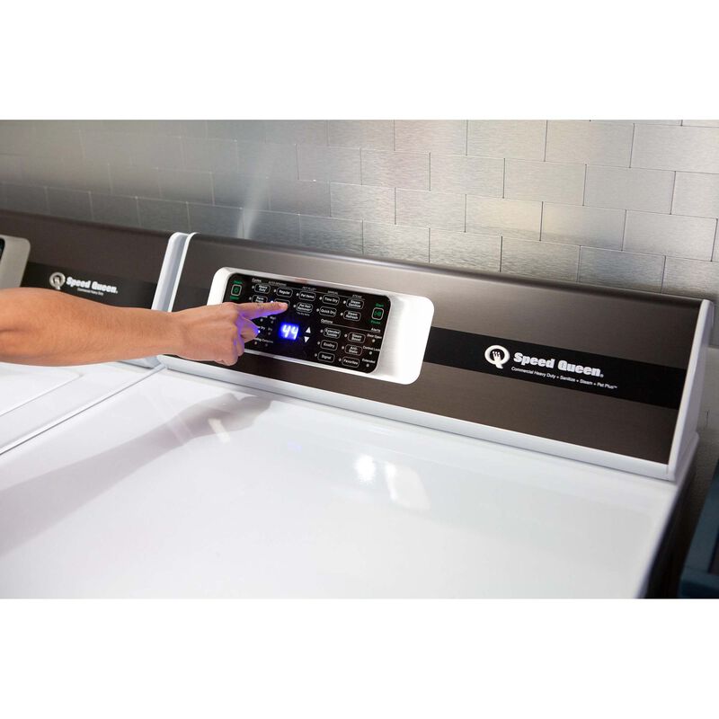 Speed Queen DR7 27 in. 7.0 cu. ft. Electric Dryer with Pet Plus Cycle, Sensor Dry, Sanitize & Steam Cycle - White, White, hires