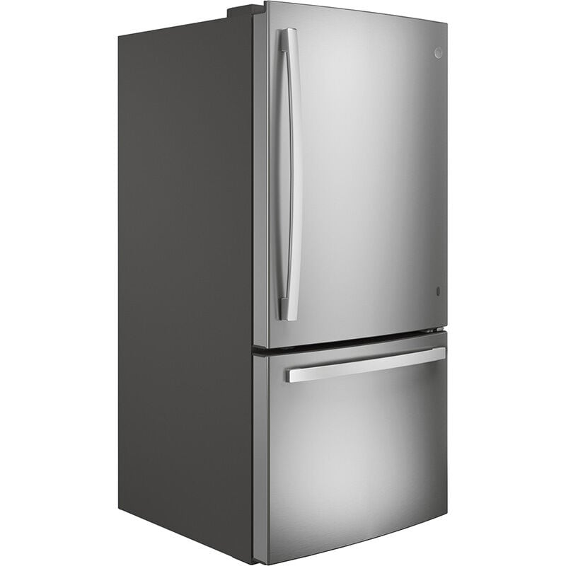 GE 33 in. 24.8 cu. ft. Bottom Freezer Refrigerator with Ice Maker - Fingerprint Resistant Stainless, , hires