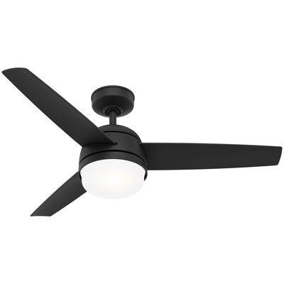 Hunter Midtown 48 in. Ceiling Fan with LED Light Kit and Handheld Remote - Matte Black | 51472