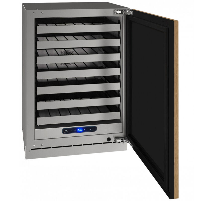 U-Line 5 Class Series 24 in. 5.2 cu. ft. Compact Built-In/Freestanding Wine Cooler with 49 Bottle Capacity, Single Temperature Zone & Digital Control - Custom Panel Ready, , hires