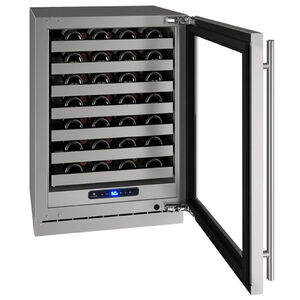 U-Line 5 Class Series 24 in. Undercounter Wine Cooler with Single Zone & 49 Bottle Capacity - Stainless Steel, , hires