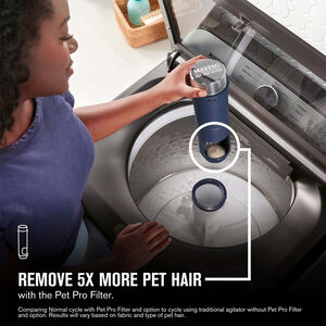Maytag Pet Pro 27.5 in. 4.7 cu. ft. Top Load Washer with Agitator & Advanced Vibration Control - Black, Volcano Black, hires