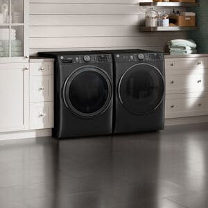 GE 28 in. 7.8 cu. ft. Smart Stackable Gas Dryer with Sensor Dry, Sanitize & Steam Cycle - Carbon Graphite, Carbon Graphite, hires