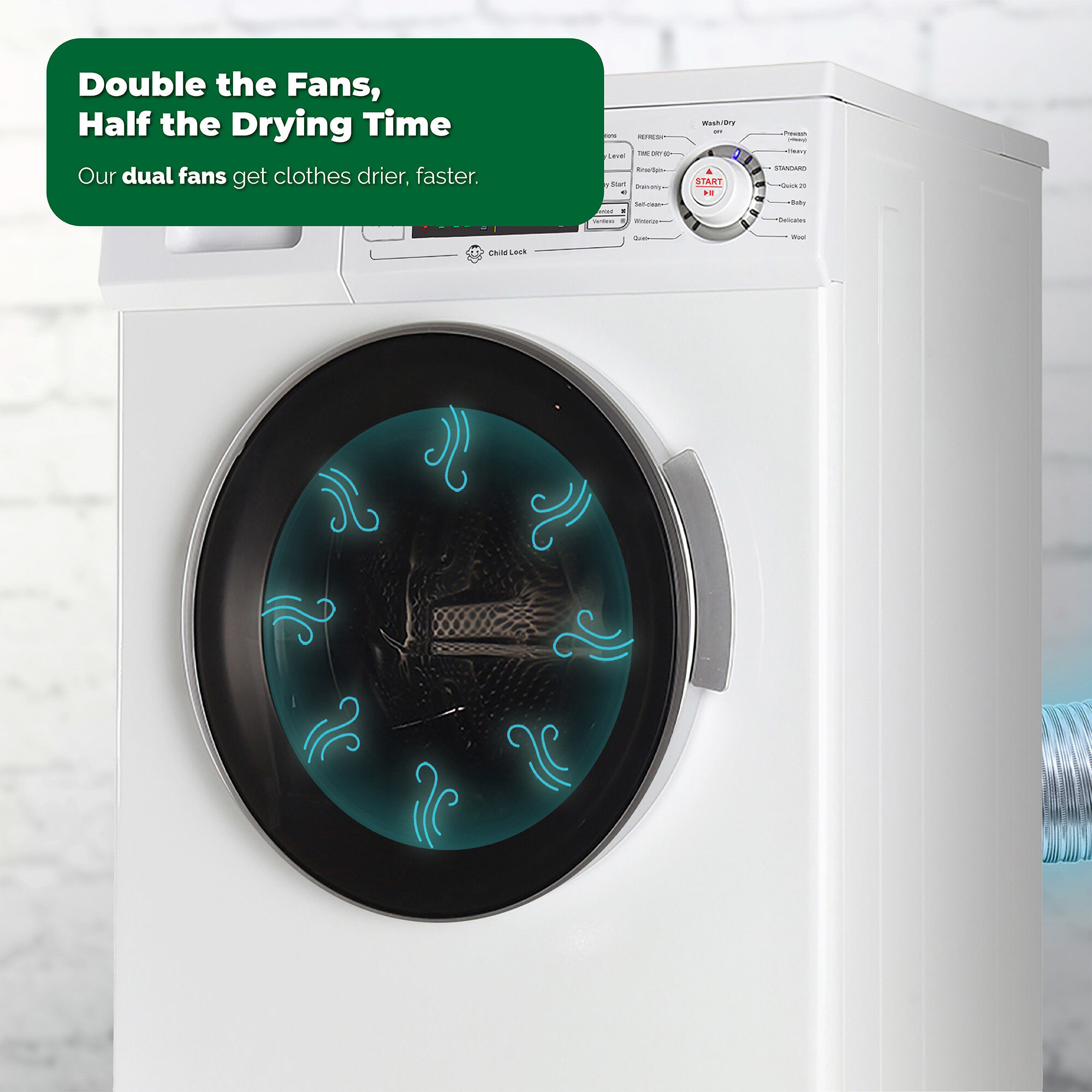 Equator 24 in. 1.6 cu. ft. Electric All in One Front Load Washer