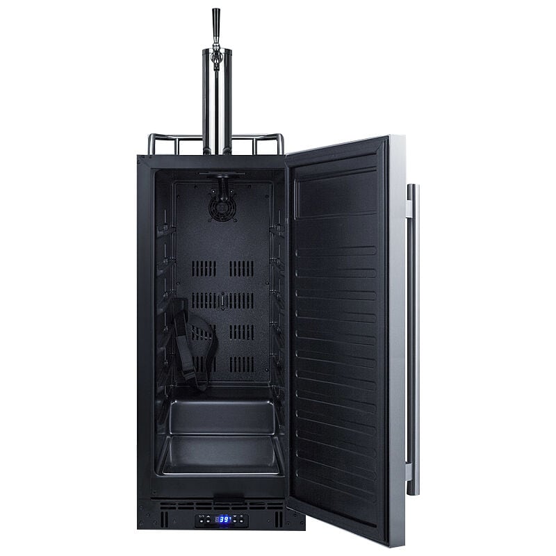 Summit 15 in. 2.9 cu. ft. Beer Dispenser with 1 Tap, Digital Controls & Digital Thermostat - Stainless Steel, , hires