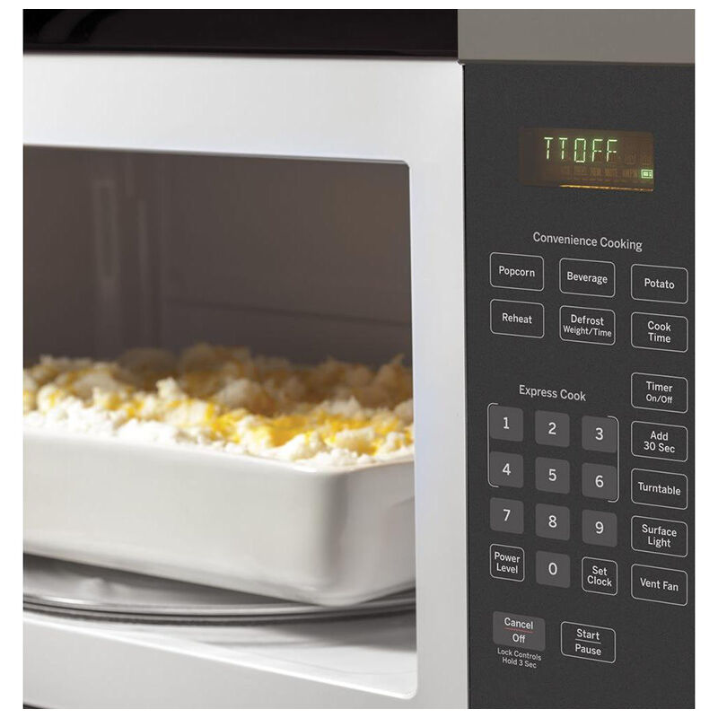 GE 30 in. 1.6 cu. ft. 1000W Over-the-Range Microwave with 300 CFM - Slate, Slate, hires