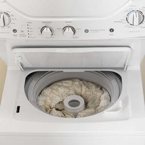 GE 24 in. Laundry Center with 2.3 cu. ft. Washer with 11 Wash Programs & 4.4 cu. ft. Dryer with 4 Electric Dryer Programs & Wrinkle Care - White, , hires