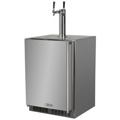 Lynx 24 in. Built-In/Freestanding 5.7 cu. ft. Compact Beverage Center with Adjustable Shelves & Digital Control - Stainless Steel | LN24BF1