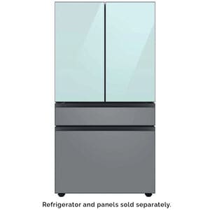 Samsung BESPOKE 4-Door French Door Top Panel for Refrigerators - Morning Blue Glass, , hires