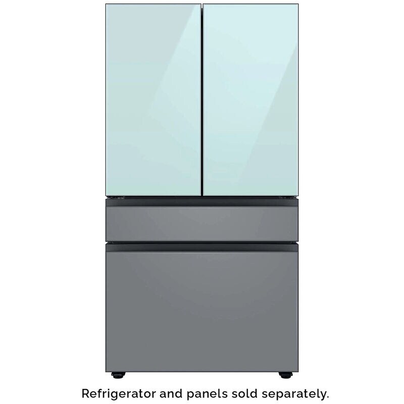 Samsung BESPOKE 4-Door French Door Top Panel for Refrigerators - Morning Blue Glass, , hires