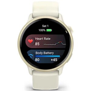 Garmin V voactive 6 Smart Watch - Lunar Gold with Bone Band, , hires