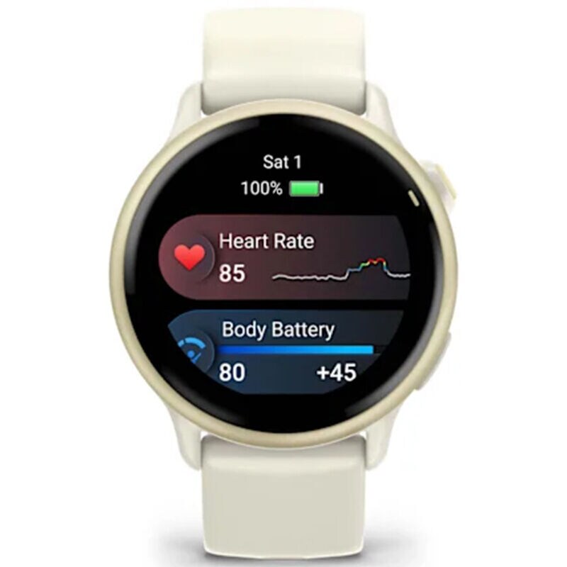 Garmin V voactive 6 Smart Watch - Lunar Gold with Bone Band, , hires