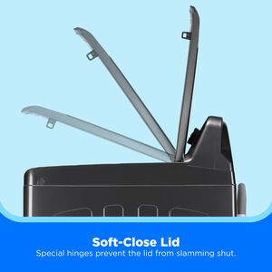 Midea 26 in. 4.1 cu. ft. Top Load Washer with Power Wave 360 Agitator - Metallic Gray, Black, hires