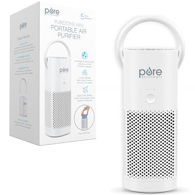 Pure Enrichment 4 in. HEPA Air Cleaners with 2 Stages of Filtration, 3 Fan Settings - White | PEPERSAP-RT