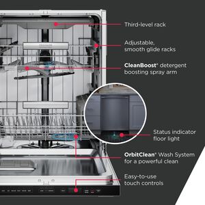 Frigidaire Professional 24 in. Top Control Dishwasher with 45 dBA Sound Level, 3rd-Rack & MaxBoost Dry - Stainless Steel, , hires