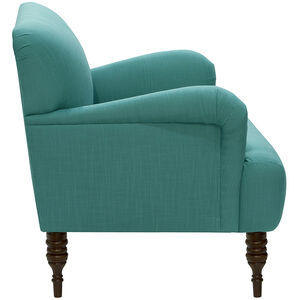 Skyline Furniture English Roll Arm Chair in Linen Fabric - Laguna Blue, , hires