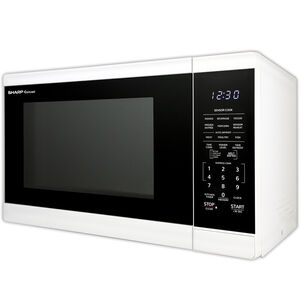 Sharp 21 in. 1.4 cu. ft. Countertop Microwave with 11 Power Levels & Sensor Cooking Controls - White, , hires