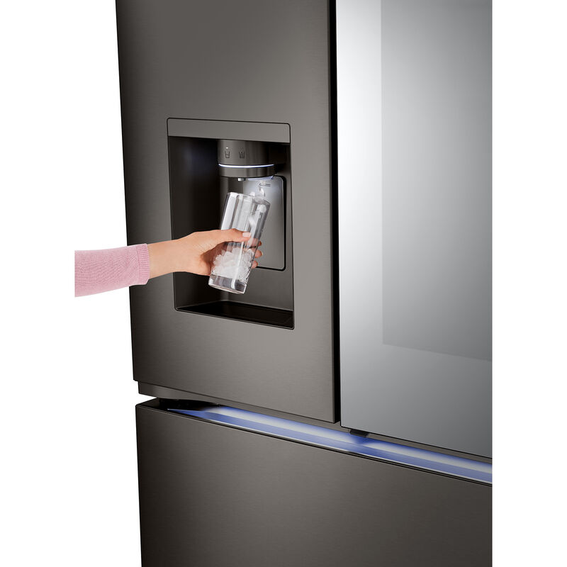 LG InstaView 36 in. 25.5 cu. ft. Smart Counter Depth French Door Refrigerator with Ice & Water Dispenser - PrintProof Black Stainless Steel, PrintProof Black Stainless Steel, hires