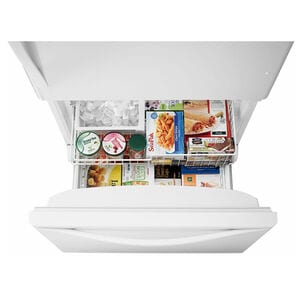 Whirlpool 30 in. 18.7 cu. ft. Bottom Freezer Refrigerator with Ice Maker - White-on-White, White on White, hires