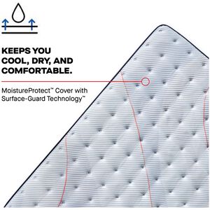 Sealy Orlando Posturepedic Medium Euro Top Innerspring Twin XL Size Mattress, , hires