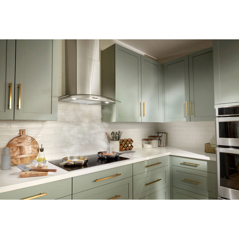 Whirlpool 30 in. Convertible Chimney Style Range Hood with 400 CFM, 3 Fan Speeds & 2 LED Lights - Stainless Steel, , hires