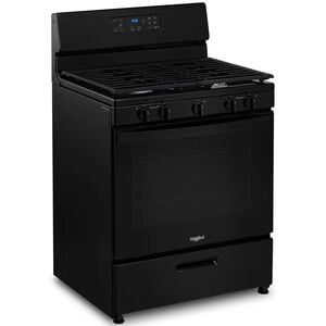 Whirlpool 30 in. 5.1 cu. ft. Gas Range with 5 Sealed Burners - Black, Black, hires