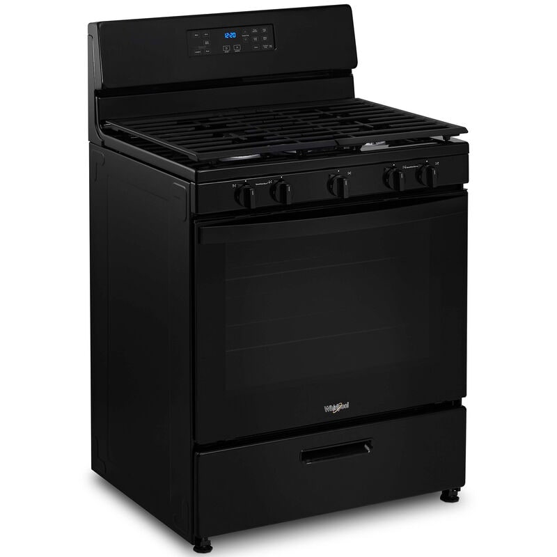 Whirlpool 30 in. 5.1 cu. ft. Gas Range with 5 Sealed Burners - Black, Black, hires