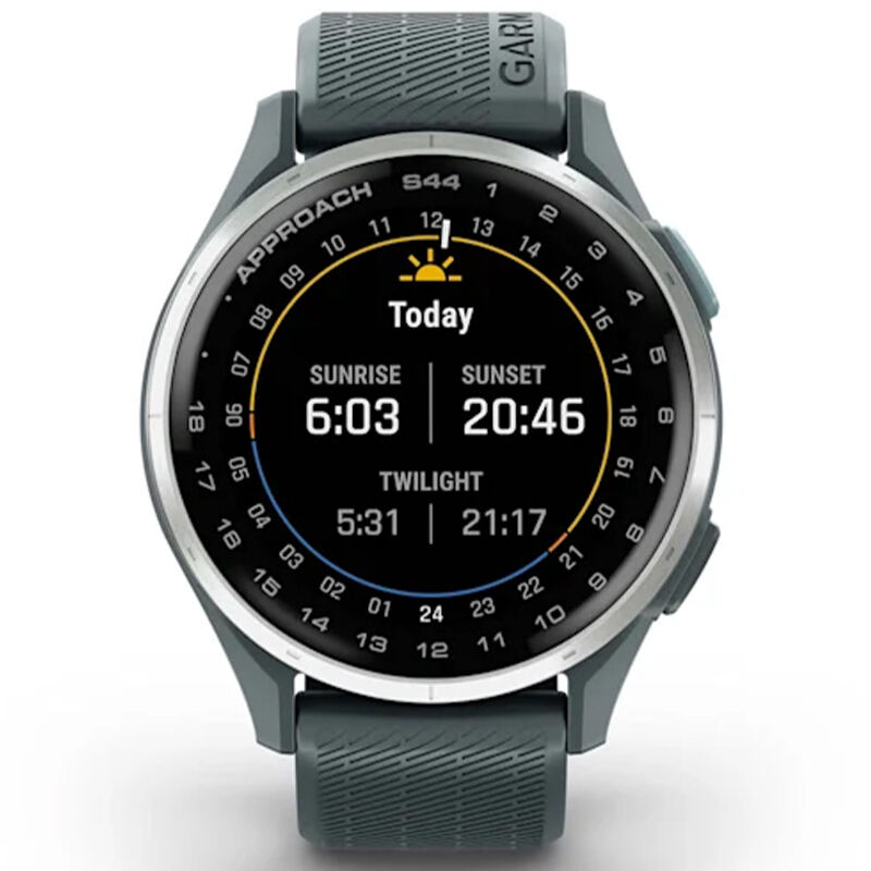 Garmin Approach S44 GPS Golf Watch, Silver with Twilight Band