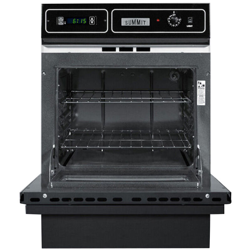 Summit 24 in. 2.9 cu. ft. Gas Wall Oven With Manual Clean - Black, Black, hires