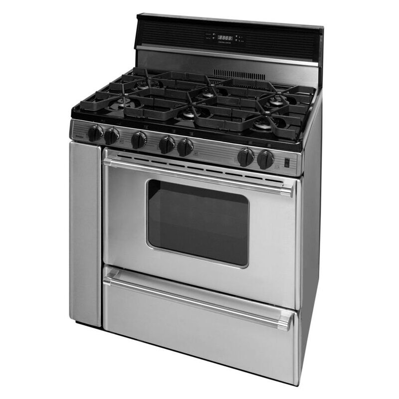 Premier Pro Series 36 in. 3.9 cu. ft. Oven Freestanding Gas Range with 6 Sealed Burners & Griddle - Stainless Steel, , hires