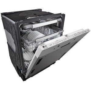 LG Studio 24 in. Top Control Flush-Mount Smart Dishwasher with 45 dBa Sound Level, 3rd-Rack & Dynamic Dry - Custom Panel Ready, , hires
