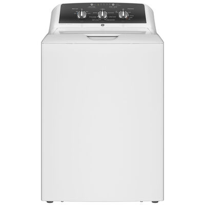 GE 27 in. 4.3 cu. ft. Top Load Washer with Stainless Steel Basket, 5-yr Limited Warranty & True Dual-Action Agitator - White | GTW525ACWWB