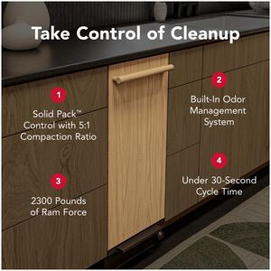 KitchenAid 15 in. Built-In Trash Compactor with Built-In Odor Management System - Custom Panel Ready, , hires