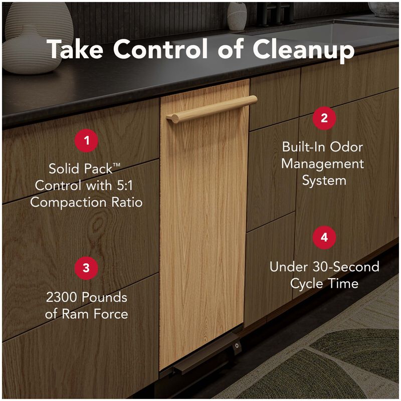 KitchenAid 15 in. Built-In Trash Compactor with Built-In Odor Management System - Custom Panel Ready, , hires